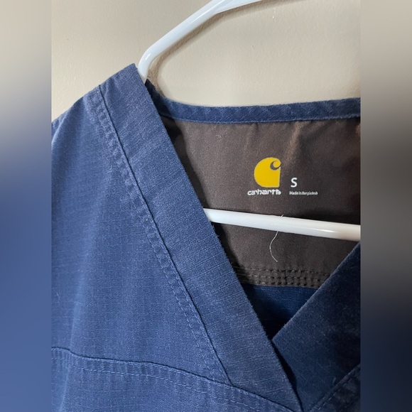 Carhartt Men's Navy Blue Scrub Top Size S - Picture 4 of 6
